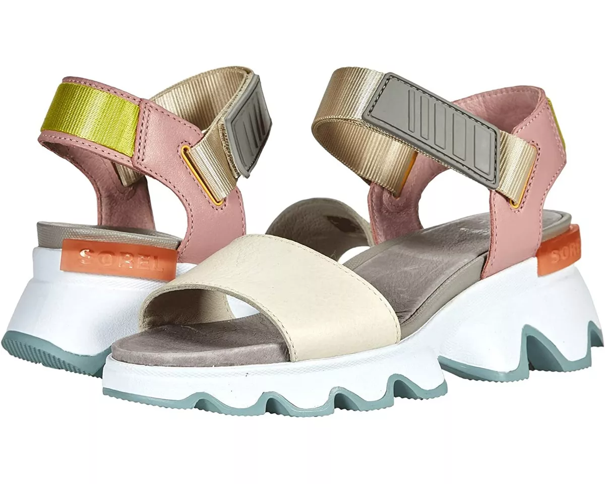 Women s Shoes Sorel KINETIC Leather Strap Wedge Sandals 1891901191