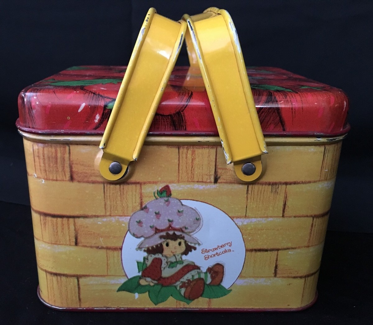 希少　冷戦期時代80s チェコ軍　軍放出品　3ピース飯盒 1980 Vintage Strawberry Shortcake Tin Lunch Pail Picnic Basket