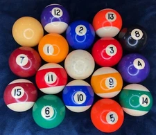 Billiard/Pool Regulation Resin 2-1/4" 6oz Replacement Ball Number in Stripe