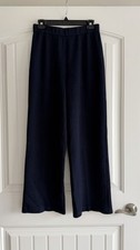ST.JOHN COLLECTION SANTANA KNIT NAVY BLUE PANTS SIZE 10 MADE IN USA
