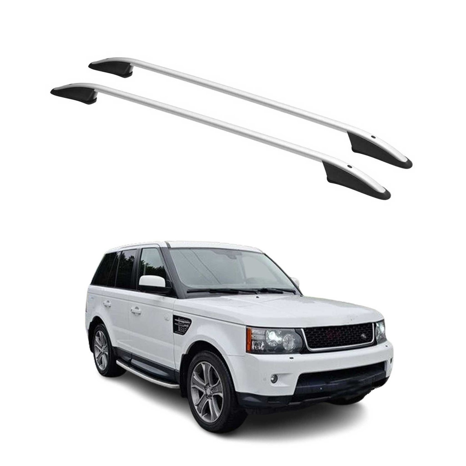 Barres de toit longitudinales haut de gamme en aluminium gris pour Range Rover Sport L320