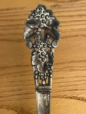 Vintage International Silver Company IS Plated Punch Label With Grapes On Handle