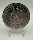 5 Oz .999 Silver Aztec Mayan Calendar Cuauhtemoc Silver Round