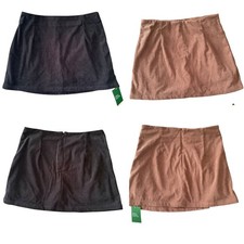 Bundle of 2 NWT Halara High Waisted 2-in-1 A Line Mini Corduroy Skirts Large