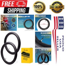 2-Pack Heavy-Duty 100/90-19 Butyl Rubber Inner Tubes for Off-Road Safety