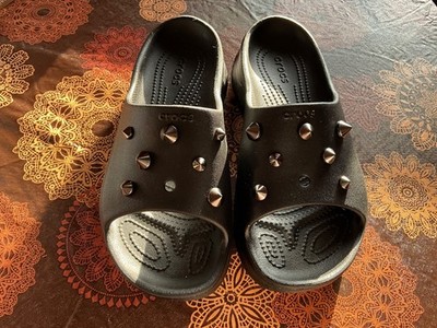 Crocs BAE Slides Black Slip On Platform Sandals/Slides, Women's Size 8 - NEW