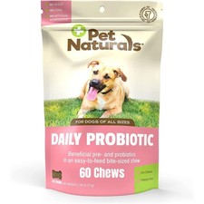 Pet Naturals Daily Probiotic for Dogs, 120M CFUs - Pre and 60 Chews, 60 Chews