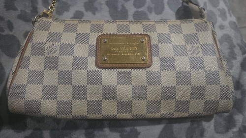 louis vuitton Eva clutch in Damier Azur canvas