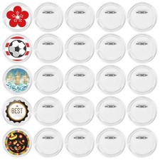 25Pcs Clear Button Pins for Craft 3 Inch Blank Acrylic Photo Buttons for Pict...