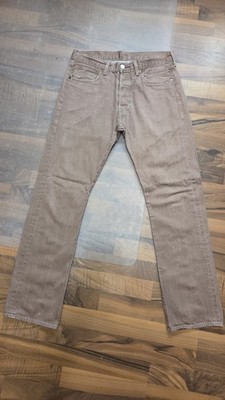 Levis 501 1992 32/32 W32 L32 gerades Bein straight cut hellbraun dunkelbeige 
