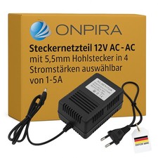 12V AC AC Steckernetzteil 5,5mm Hohlstecker Wechselspannung Netzteil 230V