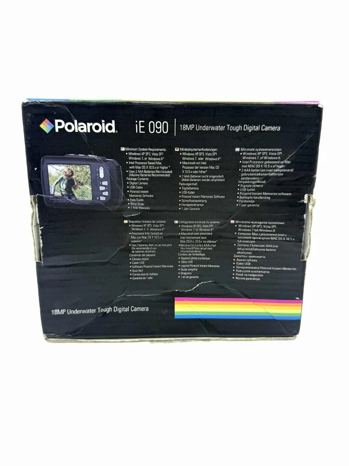 Polaroid iE090 Waterproof Digital Camera 18.0 MP Blue/Black - Image 4 of 4