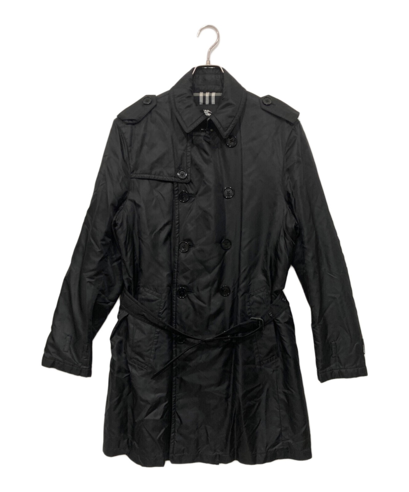 BURBERRY BLACK LABEL Men's Coat BMA43-114-09 Black Nylon Used LL Size XL