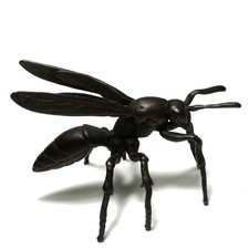 2.2 Inch Old Chinese Bronze Carving Wasp Hornet Figurine Statue Gift Collection