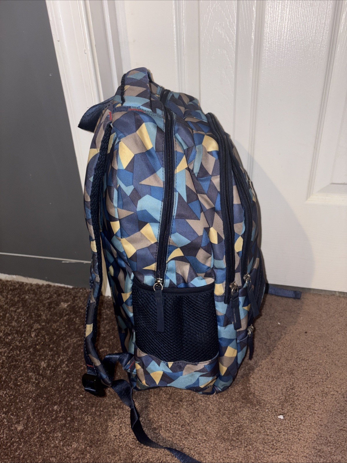 16-inch Patterned Blue Colored School Backpack, T… - image 8
