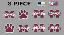 8PC Mississippi State Bulldogs Waterless Peel  Stick Temporary Tattoos 2/2-Logo