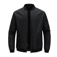 Men's Lightweight Bomber Jacket Spring Fall Thin Casual Coat Full-Zip Work Coats