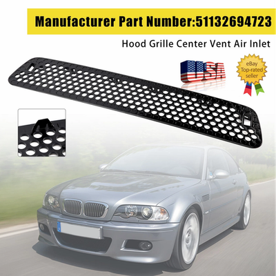 51132694723 Hood Grille Center Vent Air Inlet For BMW E46 M3 2001