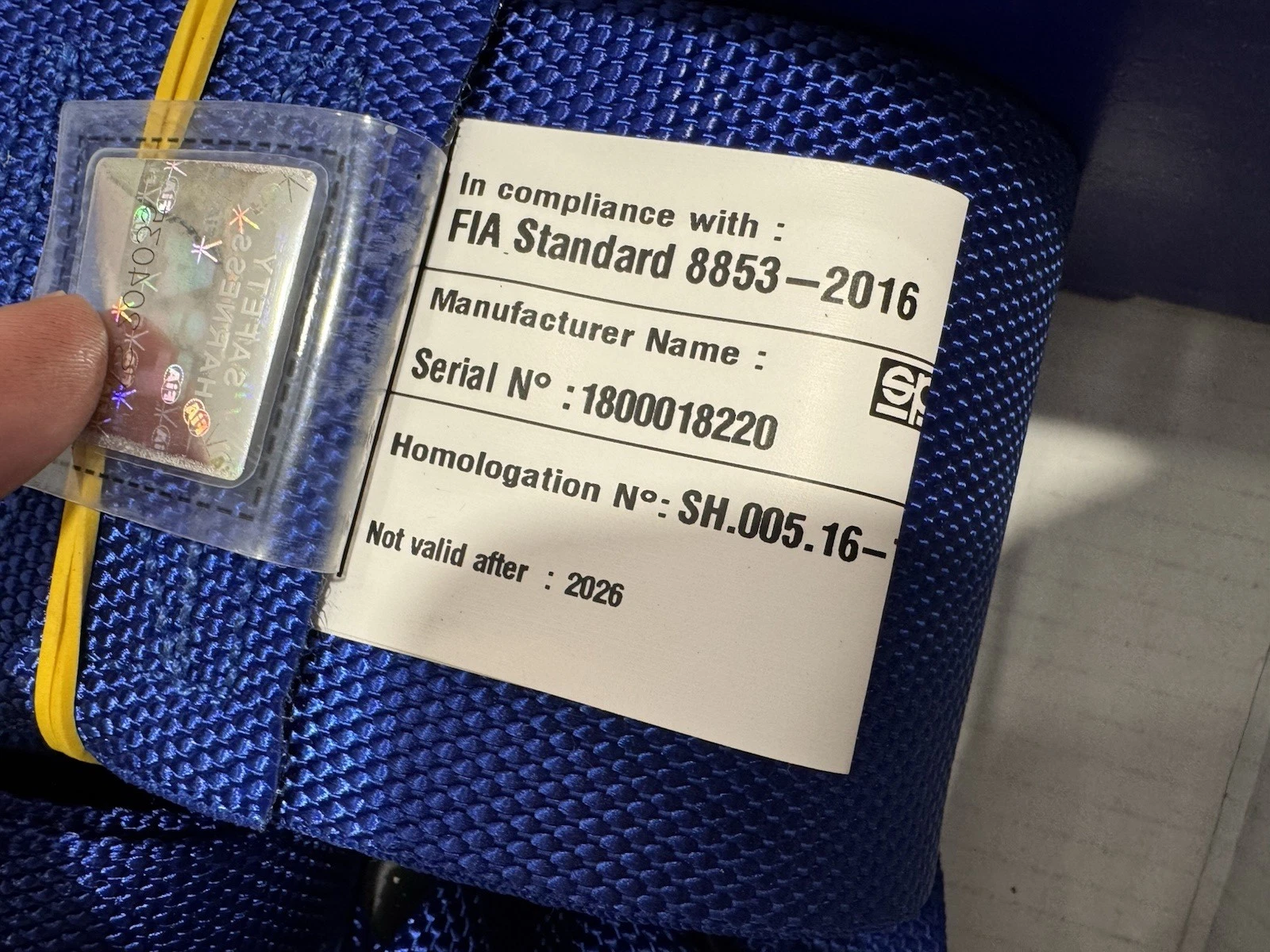 Sparco 6 Point Racing Rally Blue Harness Valid 2026 Brand New 4