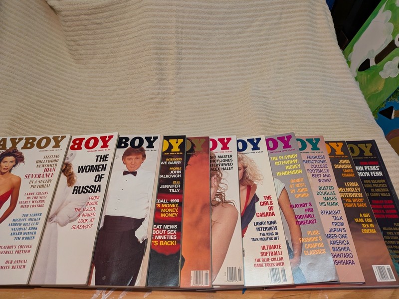 Playboy Magazine all 12 issues of 1990