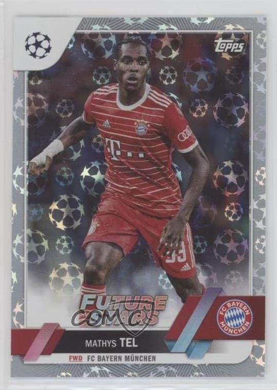 2022-23 Topps UEFA Club Competitions Future Stars Starball Foil Mathys Tel 0a16
