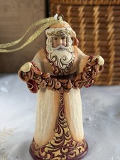 Jim Shore Ivory Gold Santa 2012 Christmas Ornament Heartwood Creek  #4027847FD