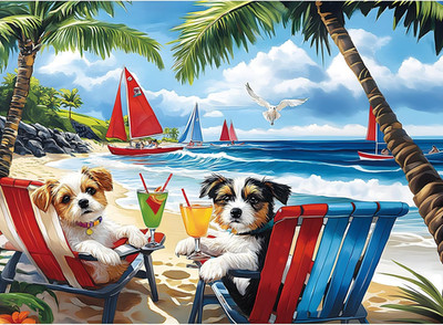 300 Piece Jigsaw Puzzle for Adults, Kids, and Seniors   Cute Dogs Puzzle, Large
