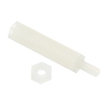 M2.5 Standoff Screws 40 Pack Nylon Hex PCB Standoffs Nuts (20mm+6mm, White)