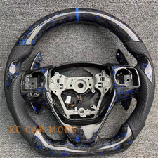 Custom Forged Carbon Fiber Leather Steering Wheel For 2014-2018 Toyota Corolla