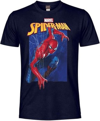 SPIDER-MAN Marvel T-Shirt Herren Original Offiziell NERA