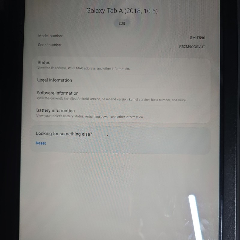Samsung Galaxy Tab A 10.5" (2018) 32GB T590 Wifi Only - Used Poor