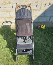 Jané Rocket Pro Pushchair Black/Grey Folding 5-Point Harness Rain Cover