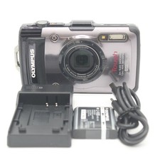 OLYMPUS TG-1 Waterproof Digital Camera Silver Tested Excellent Condition