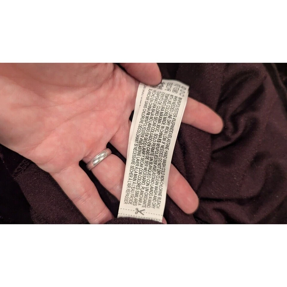 Forever 21 Burgundy Crushed Velvet Long Sleeve Skater Dress Size L - Image 2 of 3