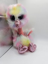 TY Beanie Boos AVERY the Pink Ostrich Medium 9 inch New With Tags