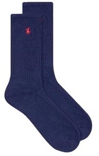POLO RALPH LAUREN RL Mens Navy Blue Sports Training Crew Socks UK 6-11 EU 40-46