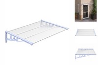 TüRvordach Grau Und Transparent 122X90 Cm Polycarbonat