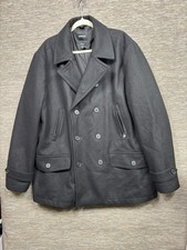 Cappotto Express Pea Uomo 2XL Nero Lana Doppiopetto Impermeabile Isolato