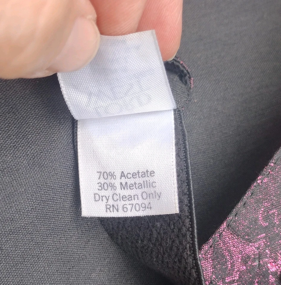 Lord West Black Metallic Purple & Black Formal Tuxedo Vest Adjustable OSFA - Image 4 of 4