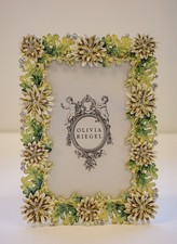 Olivia Riegel Crystal  Enamel "Floret" 4x6 Photo Frame