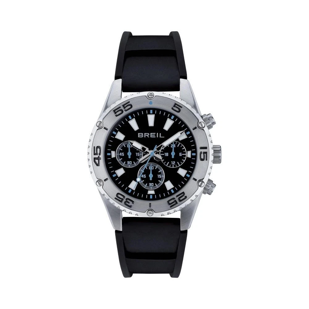 Reloj de Hombre BREIL SPRINTER TW2000 Chrono Silicona Negro eBay