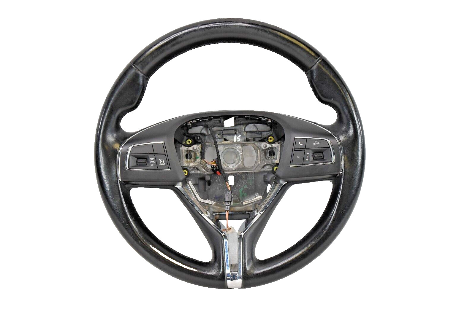 14-21 Maserati Quattro Ghibli Black Leather Steering Wheel w Paddle Shifter OEM