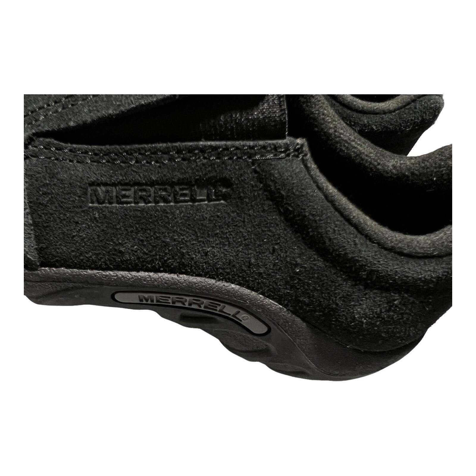 Merrell KIDS 4.5 Nero Scamosciato Jungle Moc Pelle Nubuck J95631 Slip On Giovanile