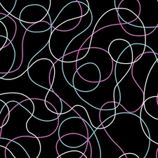 Crazy Kitties. Tangled String by Jeremiah Ketner P & B Textiles BTY 44" Wide