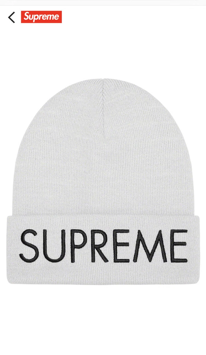 Supreme Capital Beanie| Ash Grey| ONE SIZE| FW22| 100% AUTHENTIC| In Hand