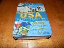 WORLDWISE USA US GEOGRAPHY CARD GAME Edition 2009 Tin Case 8 Rare SEALED NEW