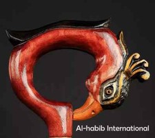 Hand craved phoenix handle wooden walking cane phoenix walking stick best GF