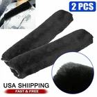 2 Pack Car Auto Sheepskin Seat Belt Covers Shoulder Strap Pads Cushion Headrest