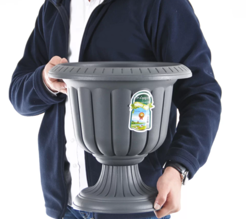 Plastic Round Garden Urn Plant Pot Planter Outdoor Garden Stand Round -3 colours - Picture 10 of 14