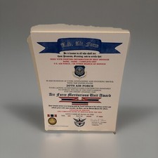 U.S. AIR FORCE / 20TH AIR FORCE - AIR FORCE MERITORIOUS UNIT AWARD CERTIFICATE